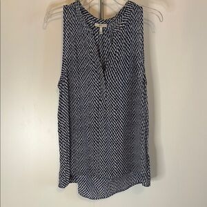 Joie Blue Sleeveless Silk Blouse